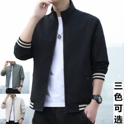 Áo Khoác Mùa Xuân 2023 Nam Phong Cách Hàn Quốc Thể Thao Thể Thao Giải Trí Cổ Đứng Áo Khoác Bóng Chày Đồng Phục Nam Áo Khoác Ngoài Xu Hướng