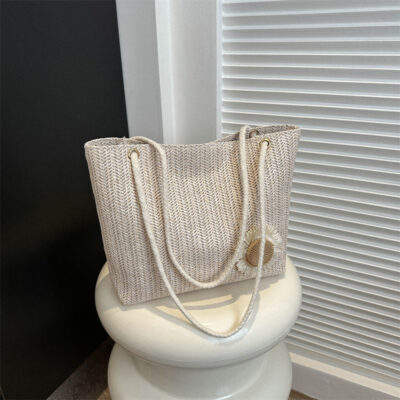 Túi đeo vai sức chứa lớn cho nữ 2023 thời trang mới Túi xách dệt phiên bản Hàn Quốc túi tote sinh viên đa năng