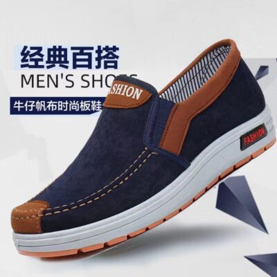 Mới Cũ Bắc Kinh Giày Vải Nam Slip-On Cổ Tất Cả Trận Đấu Cao Cấp Canvas Giản Dị hợp Thời Trang Công Sở Giày Lười