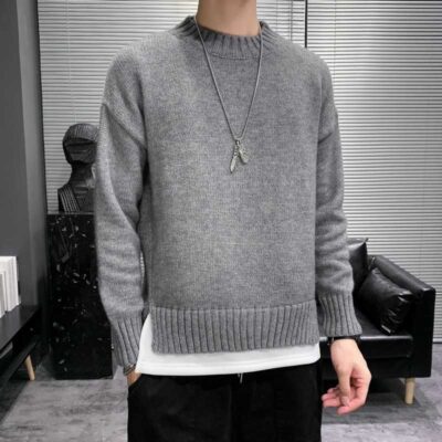 Áo Len Nam Xuân Thu Mới Cổ Tròn Dệt Kim Phong Cách Hàn Quốc Hợp Thời Trang Cá Tính Đẹp Trai
