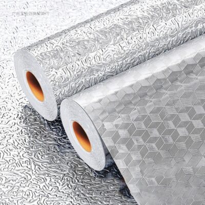 Tủ chống ẩm Thảm nhà bếp Nhãn dán tường Nhãn dán hình nền Mặt bàn tủ tự dính Nhà sản xuất giấy nhôm lá nhôm Bán buôn Giao hàng xuyên biên giới