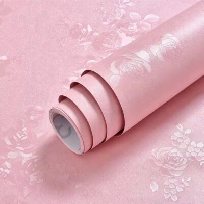 Giấy Dán Tường Tự Dán Phòng Khách Phòng Ngủ Ấm Áp Dán Tường Dày Phòng Ngủ Cho Thuê Phòng Bé Gái Trái Tim Lưới Đỏ Nhà Máy Dán