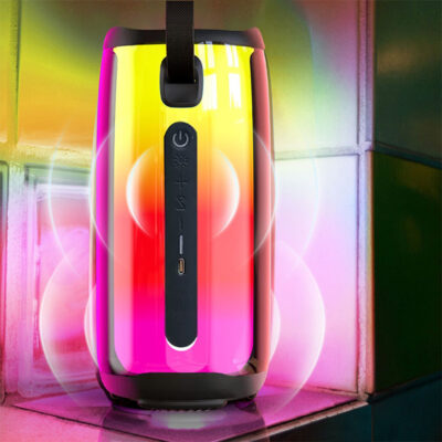 Loa siêu trầm Huaqiang North Audio Cool Wireless Bluetooth Pulsation PLUSE5 Loa di động đầy màu sắc Rhythm Light