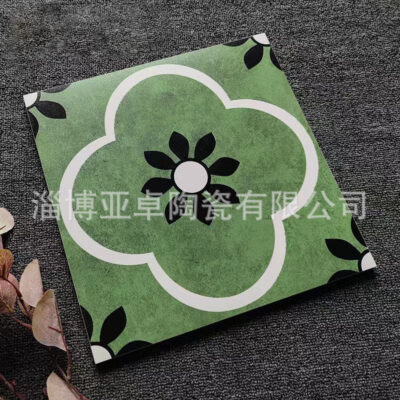 Gạch hoa nhỏ màu xanh lá phong cách cổ điển Pháp 300x300 gạch ốp phòng tắm nhà bếp ban công nhà hàng sân gạch lát nền chống trơn