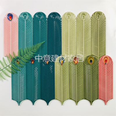 Bắc Âu Phật Sơn Lông Công Lưới Ngói Đỏ Hồng Gạch Thủ Công Nhà Bếp Phòng Tắm Ngói Phòng Tắm Nền Tường Gạch