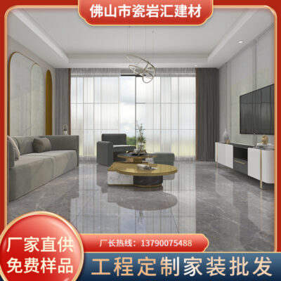 Gạch đá cẩm thạch toàn thân Phật Sơn 800 × 800 gạch lát sàn nhà máy cung cấp trực tiếp phòng khách gạch ốp tường phòng ăn gạch lát sàn chống trượt