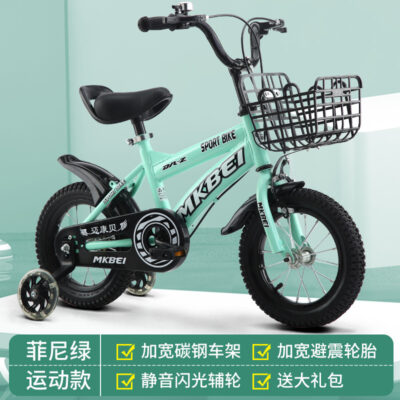 Xe đạp trẻ em 12 inch bán buôn xuyên biên giới Xe đạp bé gái 18 inch dành cho trẻ em trung và lớn có bánh phụ đạp xe đạp bé trai