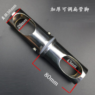 Tay nắm cửa kính phụ kiện tay cầm chân tay nắm cửa trụ cột vít ống tròn đế inox cố định chân dày