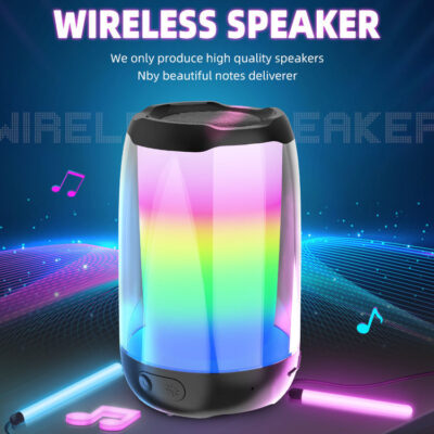 Mới xung 4MINI loa bluetooth không dây đèn nhiều màu cắm thẻ máy tính để bàn âm thanh sáng tạo loa siêu trầm