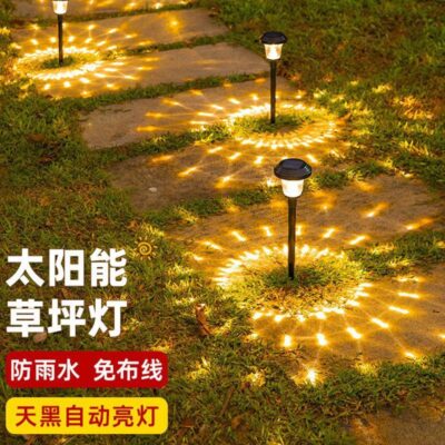 Đèn bãi cỏ năng lượng mặt trời sân vườn biệt thự đèn trang trí ngoài trời chống thấm nước cắm đất ngoài trời siêu sáng phong cảnh nhà đèn sân vườn
