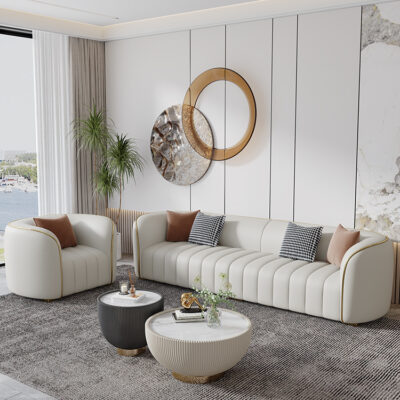 Ghế sofa sang trọng nhẹ của Ý phòng khách căn hộ nhỏ hiện đại tối giản KTV gói kết hợp ghế sofa bốn chỗ