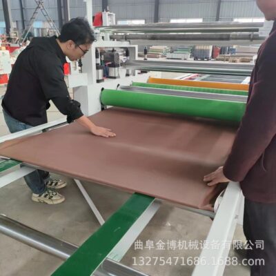Máy dán màng gỗ veneer Tấm kim loại máy cán màng màu xanh Gợn nước Máy dán màng PVC