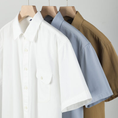 Nam cotton Mỹ áo sơ mi mùa hè mới ngắn tay dụng cụ áo khoác tất cả các trận đấu rời giản dị inch áo sơ mi quần áo hàng đầu nam
