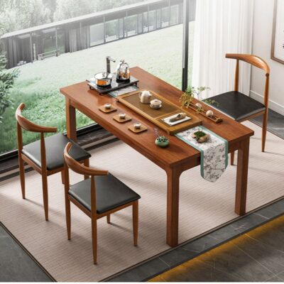 Bàn trà nhỏ ban công kết hợp bàn ghế phòng khách bàn cafe kung fu Bàn trà bàn tích hợp Bàn trà di động Bàn trà gia đình Bàn trà nhỏ
