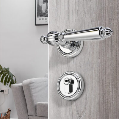 Trong Nhà Sáng Bạc Đẹp Sang Trọng Chia Bắc Âu Bộ Đơn Giản Mỹ Phong Cách Pháp Phòng Ngủ Hút Từ Tắt Tiếng Tay Cầm Khóa cửa Bằng Gỗ