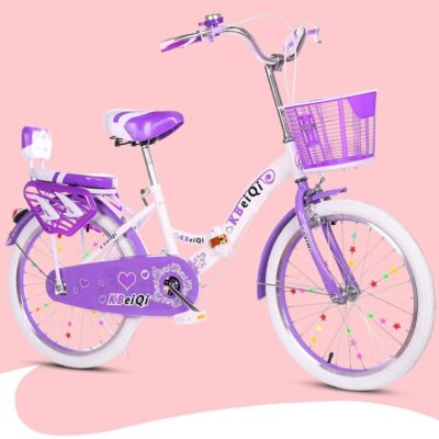 Xe đạp gấp trẻ em bé gái 8-9-10 tuổi 12 học sinh tiểu học và trẻ lớn Xe đạp công chúa 20 inch 22