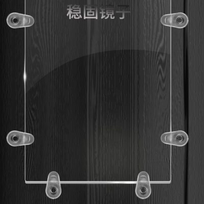 Kính khóa kẹp tủ quần áo kẹp cố định cửa tủ phụ kiện giá đỡ khóa nhựa gương tủ quần áo