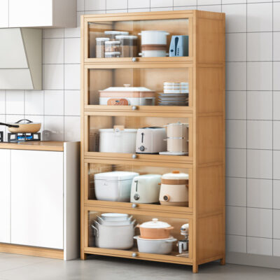 Tủ bếp thay đồ sàn tủ nhiều tầng đa chức năng có cửa tủ phụ gỗ chắc chắn tủ để đồ tủ để đồ
