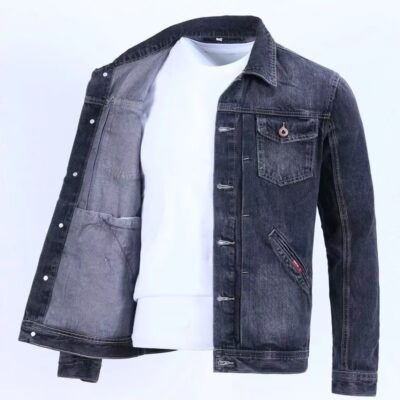 Mùa thu retro áo khoác denim nam thương hiệu hợp thời trang áo khoác dụng cụ đẹp trai phiên bản Hàn Quốc mỏng phù hợp với áo khoác ngoài thông thường