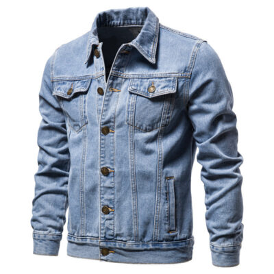 Năm 2023 Ngoại Thương Mùa Xuân Mới Nam Slim Áo Khoác Denim Phiên Bản Hàn Quốc Size Lớn Thời Trang Áo Khoác Cardigan Bán Buôn