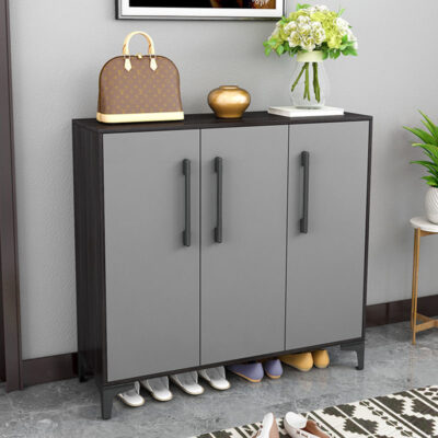Lối vào cửa tủ giày màu xám nhà đơn giản hiện đại tủ đựng giày Đẹp sang trọng Bắc Âu lưới gió đỏ lắc âm thanh hiên tủ