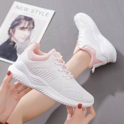 Mùa xuân và mùa hè 2023 mới đơn lưới thoáng khí giày nữ tất cả trận đấu alpha sinh viên dừa giày chạy bộ thể thao nữ A005