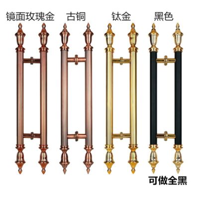 Gia công Tay nắm cửa kính inox tùy chỉnh khách sạn KTV cổ thẳng hạt ren Tay nắm cửa biệt thự