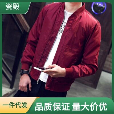 Quần áo Áo khoác nam Mùa xuân và mùa thu Áo khoác đôi Áo khoác nam mùa xuân Quần áo bóng chày Quần áo mùa xuân