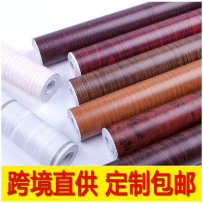 miễn phí vận chuyển pvc10m hạt gỗ nhãn dán hình nền không thấm nước tự dính đồ nội thất tủ máy tính để bàn đổi mới sticker trang trí hình nền