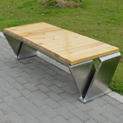 Ghế công viên ngoài trời thép không gỉ gỗ đặc gỗ chống ăn mòn gỗ nhựa gỗ ghế giải trí băng ghế dự bị tư nhân