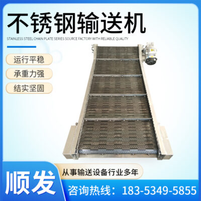 Băng chuyền tấm xíchPhân loại và vận chuyển thực phẩmBăng tải xích tấm phẳngDây chuyền lắp ráp tự độngBăng tải dạng lưới