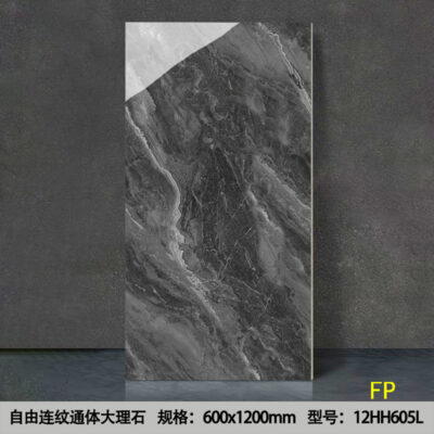 Gạch đá cẩm thạch toàn thân Quảng Đông Phật Sơn 600x1200 lát sàn phòng khách Gạch lát sàn lớn màu xanh lam 750x1500