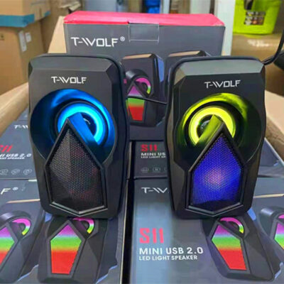 Thunder Wolf S11 Loa Máy Tính Có Dây USB Notebook Máy Tính Để Bàn RGB Chiếu Sáng Nhiều Màu Sắc Âm Thanh 2.0 Loa Siêu Trầm Bán Buôn