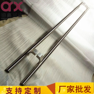 Cửa kính khách sạn tối giản hiện đại, tay nắm chân bằng nhôm, thép không gỉ 304, ngân hàng mạ niken, Tay nắm cửa mở rộng