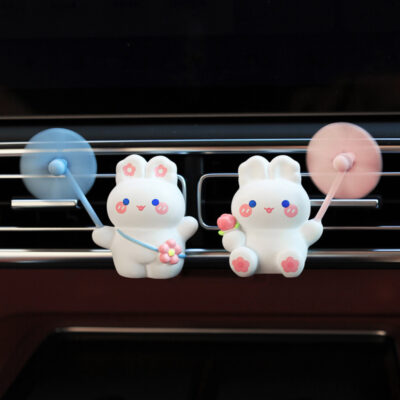 Kẹp cửa gió ô tô nước hoa kẹp hoạt hình tinh dầu thơm trang trí điều hòa miệng kẹp thỏ dễ thương vật tư nội thất ô tô