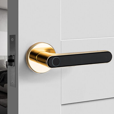 Khóa cửa gỗ thông minh Xuất khẩu hỗ trợ phiên bản Tuya Bluetooth Tongtong khóa vân tay phòng ngủ khóa kết hợp cửa phòng mà không cần thay lỗ
