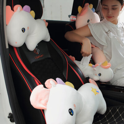 Gối cổ tựa đầu ô tô hoạt hình gối ô tô dễ thương gối thắt lưng một cặp đệm ô tô gối tựa ghế ô tô
