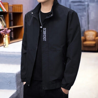 Áo Khoác Nam Cổ Đứng 2022 Áo Khoác Mỏng Nam Mùa Xuân Thu Đông Phong Cách Hàn Quốc Size Lớn Ngoại Thương Bán Buôn