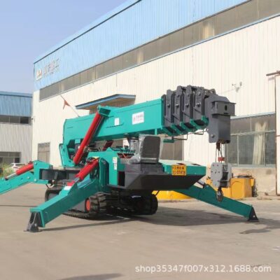 Cần cẩu nhện bánh xích có kích thước nhỏ và có thể đi vào hoạt động của thang máy, điều khiển từ xa của cánh tay ống lồng có kích thước nhỏ và trọng lượng nặng.