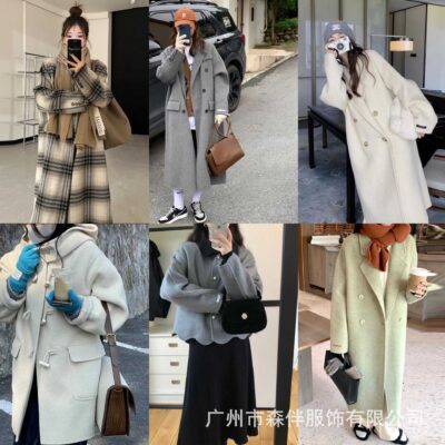 Chống mùa giải phóng mặt bằng áo khoác len Hàn Quốc bán buôn áo khoác len nữ thu đông mới áo khoác len dài trung bình nhỏ
