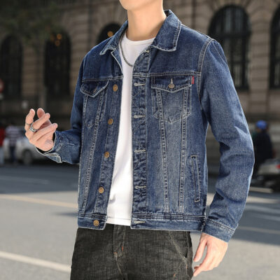 Mùa xuân mới áo khoác denim nam phong cách retro đẹp trai Áo khoác nam giản dị xu hướng mùa xuân và mùa thu quần áo denim