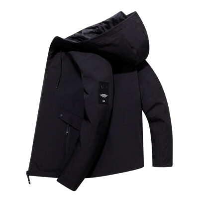 Phong Cách Nhật Bản Có Mũ Trùm Đầu Mỏng Nhẹ Chống Thấm Nước Áo Khoác Cardigan Sinh Viên Thể Thao Thoáng Khí Áo Khoác Nam Phù Hợp Với Hỗ Trợ LOGO