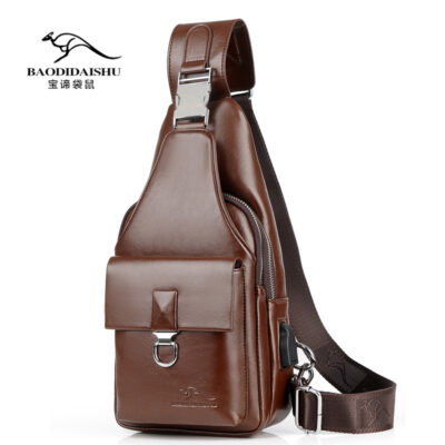 Cung cấp hàng xuyên biên giới túi đeo ngực nam túi đeo chéo một vai túi đeo ngực đeo chéo thời trang thường ngày 8866 Baodi kangaroo