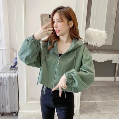 Áo khoác nữ mùa xuân và mùa thu học sinh dáng rộng phiên bản Hàn Quốc áo khoác dụng cụ phong cách retro Hồng Kông hàng đầu 2023 mới giản dị người đàn ông nhỏ