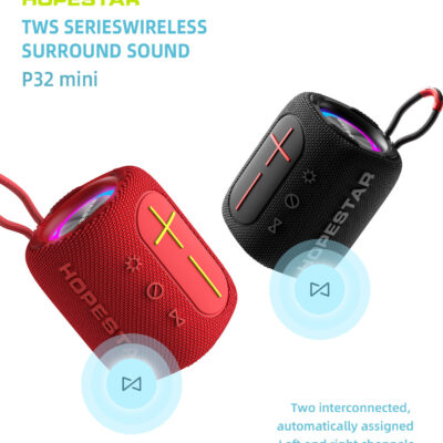 HOPESTAR-P32 Mini 2022 Loa Bluetooth Không Dây Mới Cắm Thẻ USB Quà Tặng Sáng Tạo Ngoại Thương Vụ Nổ