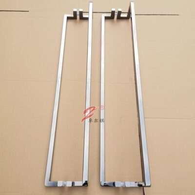 Bán buôn phòng tắm ống vuông tay cầm cửa kính hình dạng đặc biệt tay cầm cá tính Tay nắm cửa bằng thép không gỉ tùy chỉnh