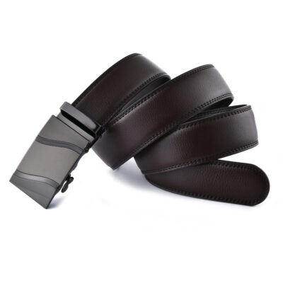 Thắt lưng nam da bò 2 lớp thắt lưng nam khóa tự động thắt lưng quần tây thời trang dây da tôm xuyên biên giới giá sỉ