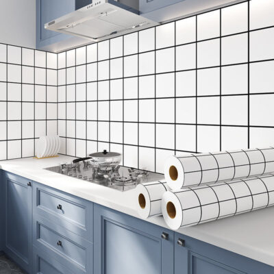 Giấy dán tường chống thấm nước và dầu cho nhà bếp chống ẩm và chịu nhiệt độ cao cho máy tính để bàn bếp tủ cũ cải tạo gạch dán tường tự dính