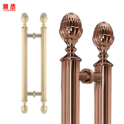 Đồng giả cổ tay nắm biệt thự phong cách Châu Âu Cửa KTV cửa khách sạn cửa gỗ tay nắm cửa kính lớn tay nắm inox