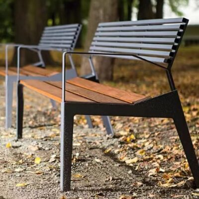 Ghế công viên ghế ngoài trời ban công ngoài trời sân ngoài trời cộng đồng ghế dài ghế thư giãn bằng thép không gỉ